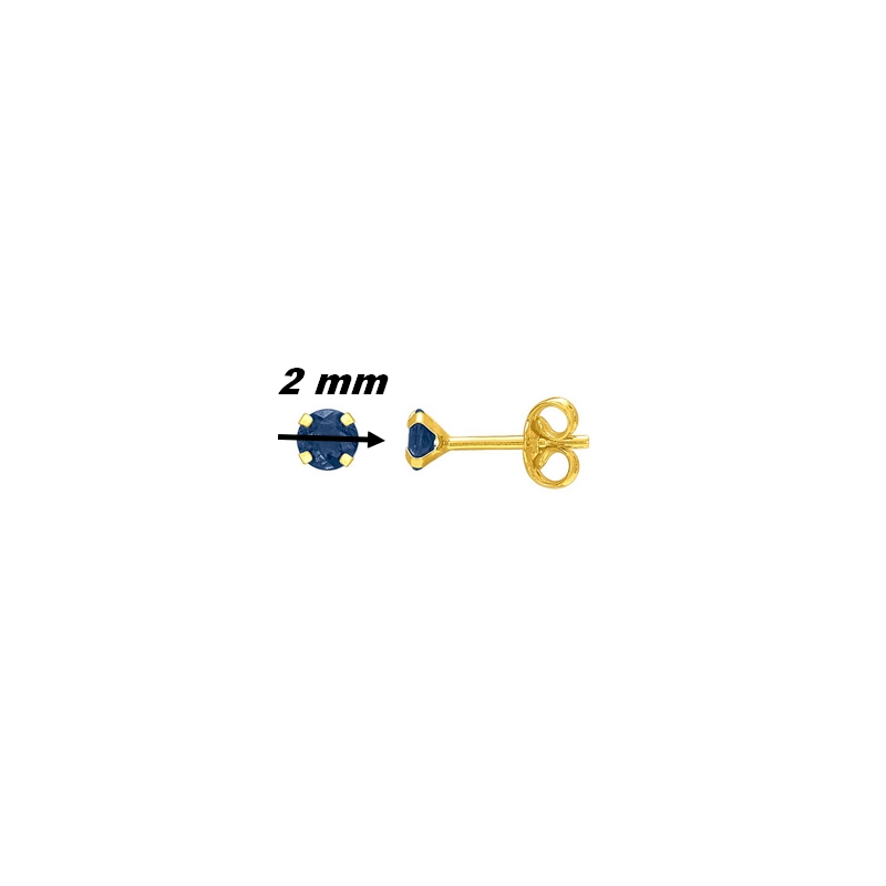 boucles-oreilles-clou-or-jaune-750-saphir-robbez-masson-8035-.2S-diametre Boucles d’oreilles clous 2 mm Femme Or jaune 750/1000 et Saphir ROBBEZ MASSON, diamètre