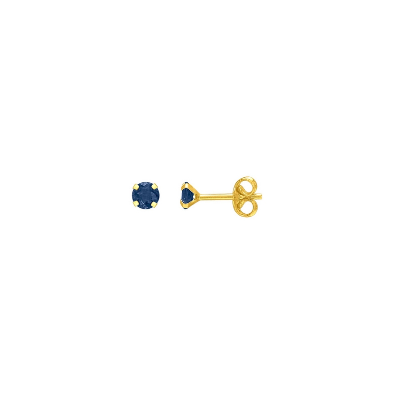 boucles-oreilles-clou-or-jaune-750-saphir-robbez-masson-8035-.2S Boucles d’oreilles clous 2 mm Femme Or jaune 750/1000 et Saphir ROBBEZ MASSON