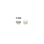 Boucles d’oreilles clou Perles de culture 3 mm Or jaune 750/1000 ROBBEZ MASSON, diamètre