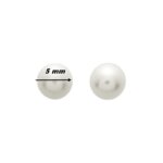 Boucles d’oreilles clous Perles de culture 5 mm Or jaune 750/1000 ROBBEZ MASSON, diamètre