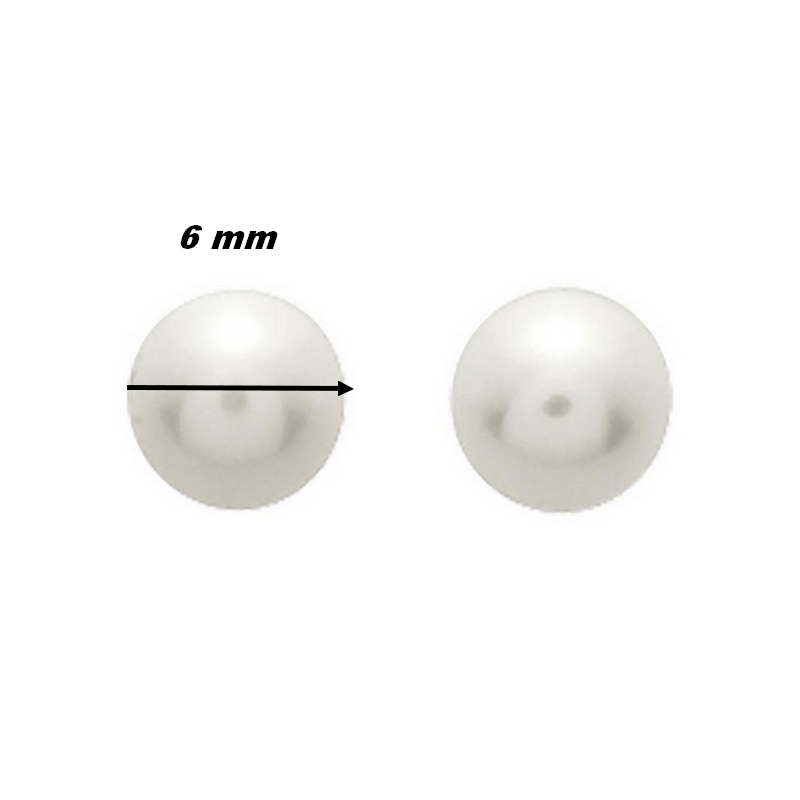 Boucles d’oreilles clous Perles de culture 6 mm Or jaune 750/1000 ROBBEZ MASSON