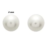 Boucles d’oreilles clous Perles de culture 8 mm Or jaune 750/1000 ROBBEZ MASSON