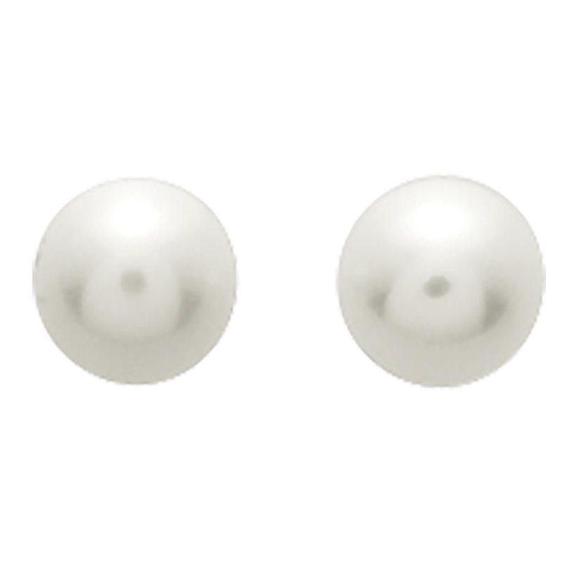 Boucles d’oreilles clous Perles de culture 8 mm Or jaune 750/1000 ROBBEZ MASSON