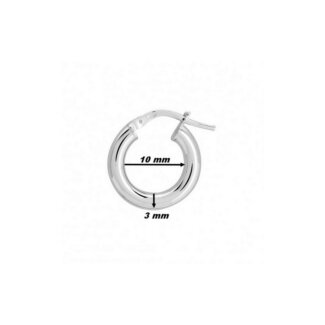 Boucles d’oreilles créoles Femme Or blanc 750/1000 ROBBEZ MASSON, dimensions