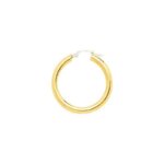 Boucles d’oreilles créoles lisses Femme Or jaune 750/1000 ROBBEZ MASSON