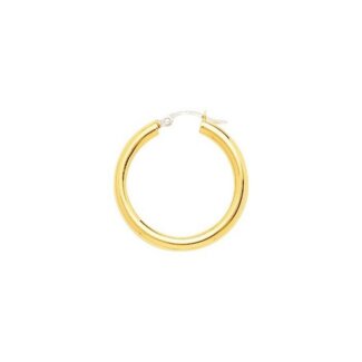 Boucles d’oreilles créoles lisses Femme Or jaune 750/1000 ROBBEZ MASSON