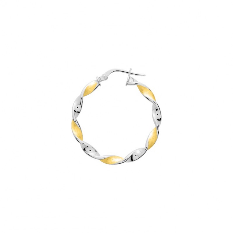 boucles-oreilles-creoles-femme-torsadees-or-jaune-750-rhodium-robbez-masson-3558-2G Boucles d’oreilles créoles Femme torsadées, Or jaune 750/1000 et Rhodium ROBBEZ MASSON