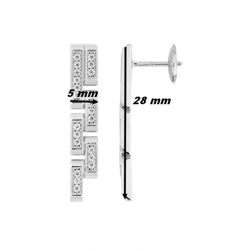 boucles-oreilles-femme-argent-oxydes-guy-laroche-g35037-11-longueur Boucles d'oreilles Femme pendantes Argent et Oxydes Guy Laroche dimensions