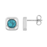 Boucles d'oreilles Femme Argent et Turquoise MURAT