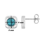 Boucles d'oreilles Femme Argent et Turquoise MURAT, dimensions