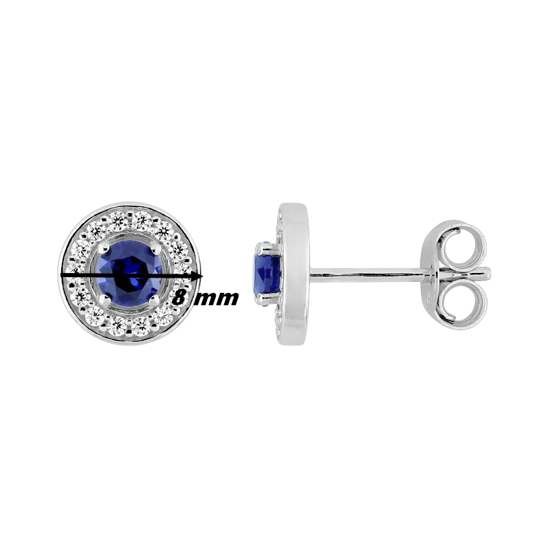 boucles-oreilles-femme-oxydes-bleu-blanc-argent-christian-bernard-335055.2-dimensions Boucles d’oreilles Femme Argent 925/1000 et Oxydes de zirconium bleus et blancs CHRISTIAN BERNARD, diamètre