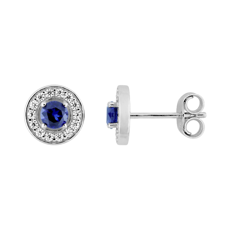 boucles-oreilles-femme-oxydes-bleu-blanc-argent-christian-bernard-335055.2 Boucles d’oreilles Femme Argent 925/1000 et Oxydes de zirconium bleus et blancs CHRISTIAN BERNARD