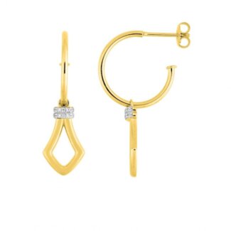 Boucles d'oreilles pendantes Femme Plaqué Or et Oxydes MURAT