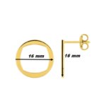 Boucles d'oreilles Femme Plaqué or MURAT, dimensions