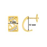 Boucles d'oreilles Femme Plaqué Or et Oxydes Guy Laroche dimensions