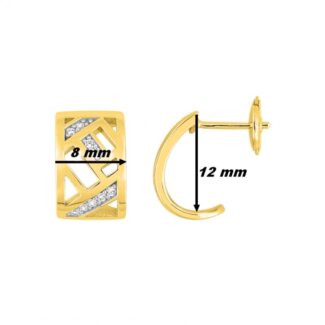 Boucles d'oreilles Femme Plaqué Or et Oxydes Guy Laroche dimensions