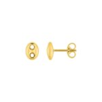 Boucles d’oreilles clou Or jaune 750/100 grain de café ROBBEZ MASSON