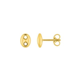 Boucles d’oreilles clou Or jaune 750/100 grain de café ROBBEZ MASSON