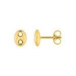 Boucles d’oreilles clou Or jaune 750/100 grain de café ROBBEZ MASSON