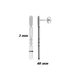 Boucles d'oreilles pendantes Femme Argent et Oxydes MURAT, dimensions