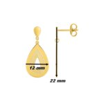 Boucles d'oreilles pendantes Femme Plaqué Or MURAT, portées