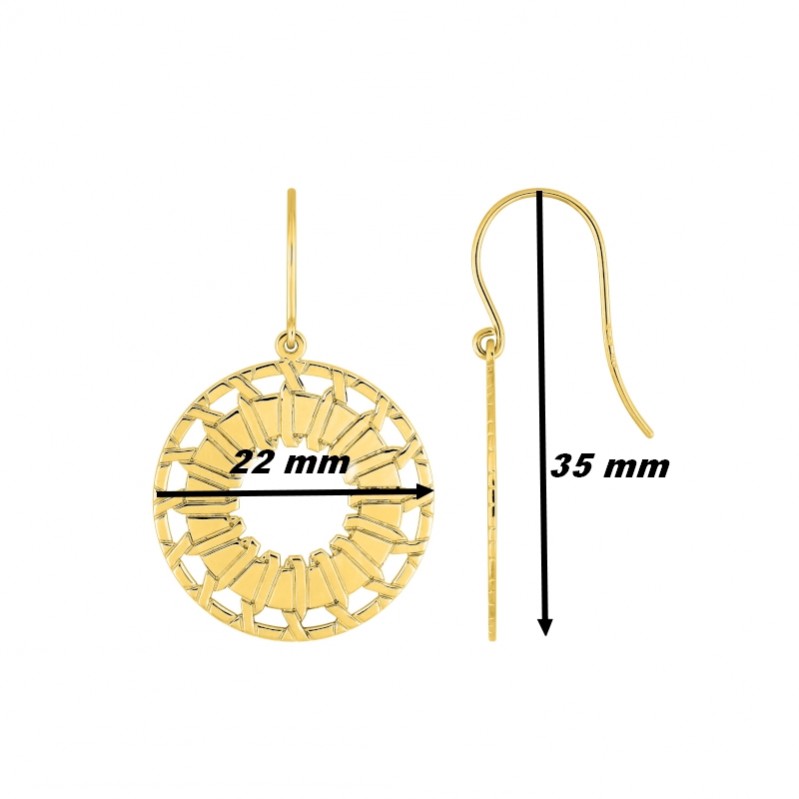 boucles-oreilles-pendantes-femme-plaque-or-murat-105252-dimensions Boucles d'oreilles pendantes Femme Plaqué Or MURAT, dimensions
