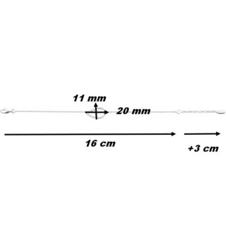 Bracelet Femme Argent 925/1000 MURAT, dimensions