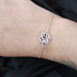 Bracelet jonc Femme Argent et Oxydes Guy Laroche porté