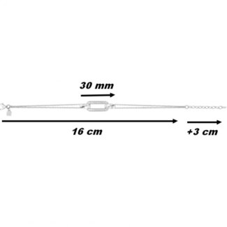 Bracelet femme Argent et Oxydes Guy Laroche dimensions