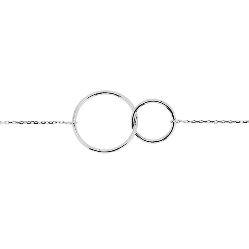 bracelet-femme-or-blanc-750-robbez-masson-7765GR Bracelet Femme cercles Or blanc 750/1000 ROBBEZ MASSON