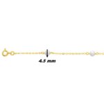 Bracelet Femme OR jaune 750/1000 et Perles de culture ROBBEZ MASSON, diamètre