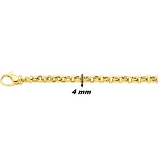Bracelet Femme maille Jaseron creuse Or jaune 750/1000 ROBBEZ MASSON, épaisseur