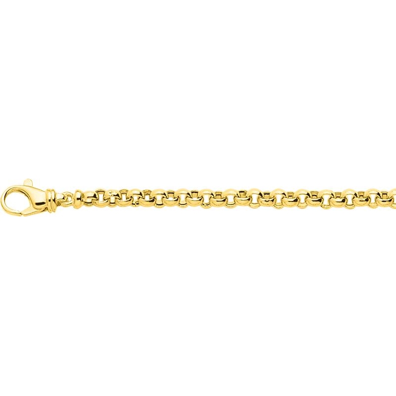 bracelet-femme-or-jaune-750-robbez-masson-jaseron-2355 Bracelet Femme maille Jaseron creuse Or jaune 750/1000 ROBBEZ MASSON