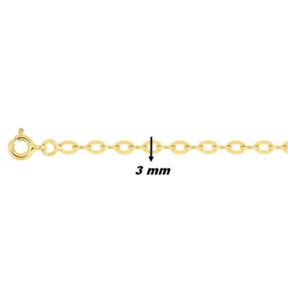 Bracelet Femme Or jaune 750/1000 maille forçat ROBBEZ MASSON, largeur