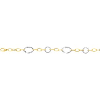 Bracelet Femme bicolore Or jaune et blanc 750/1000 MASVIEL