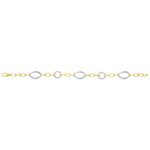 Bracelet Femme bicolore Or jaune et blanc 750/1000 MASVIEL entier