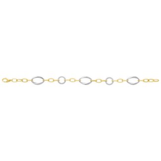 Bracelet Femme bicolore Or jaune et blanc 750/1000 MASVIEL entier