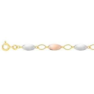 Bracelet Femme 3 Ors (jaune, blanc, rose) 750/1000 ROBBEZ MASSON