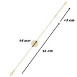 Bracelet Femme Plaqué Or rond MURAT, dimensions