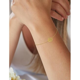 Bracelet Femme Plaqué Or rond MURAT porté