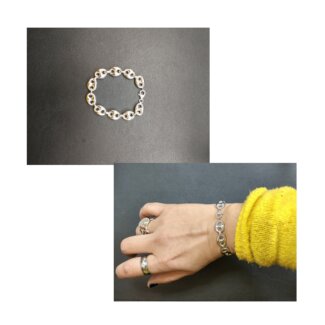Bracelet Grain de café Femme Argent 925/1000 ROBBEZ MASSON, porté