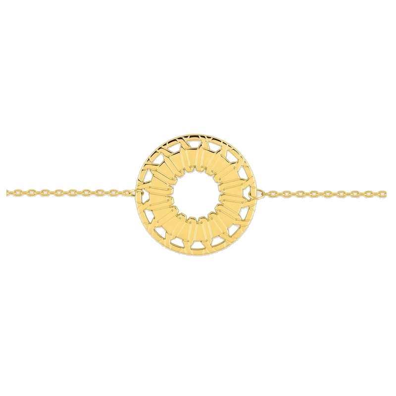 bracelet-graphique-plaque-or-femme-murat-103884 Bracelet Femme graphique cercle Plaqué or MURAT