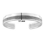 Bracelet jonc Homme Argent MURAT, largeur