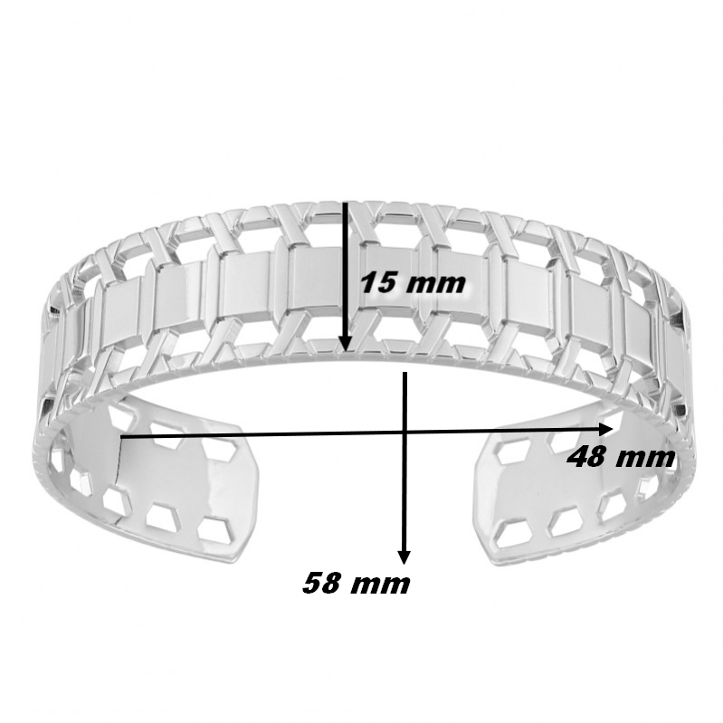 bracelet-jonc-manchette-femme-argent-murat-303252-dimensions Bracelet jonc manchette Femme Argent 925/1000 MURAT, dimensions