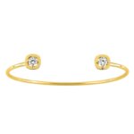 Bracelet Jonc ouvert Femme plaqué Or et oxydes MURAT