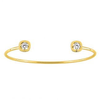 Bracelet Jonc ouvert Femme plaqué Or et oxydes MURAT
