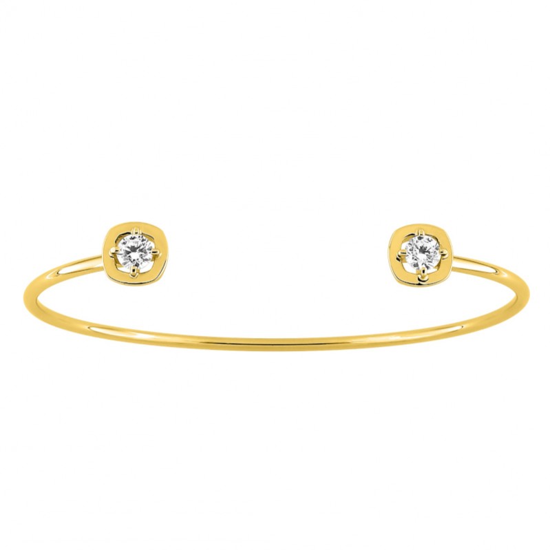 Bracelet Jonc ouvert Femme plaqué Or et oxydes MURAT