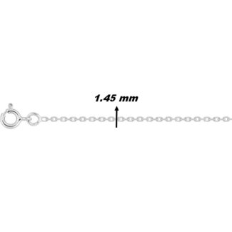 Chaîne forçat Or blanc 750/1000 ROBBEZ MASSON, largeur