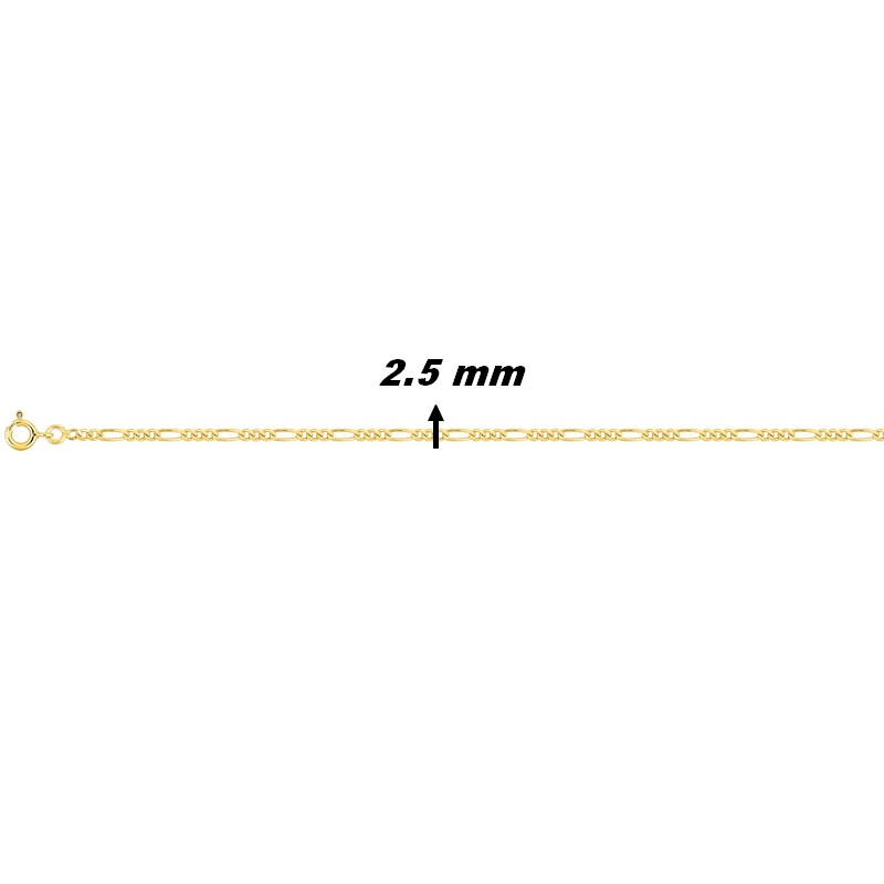 Chaîne alternée 1+3 Or jaune 750/1000 ROBBEZ MASSON, largeur