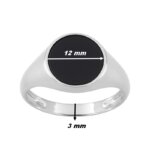 Chevalière Homme Argent 925/1000 et Onyx ROBBEZ MASSON, dimensions
